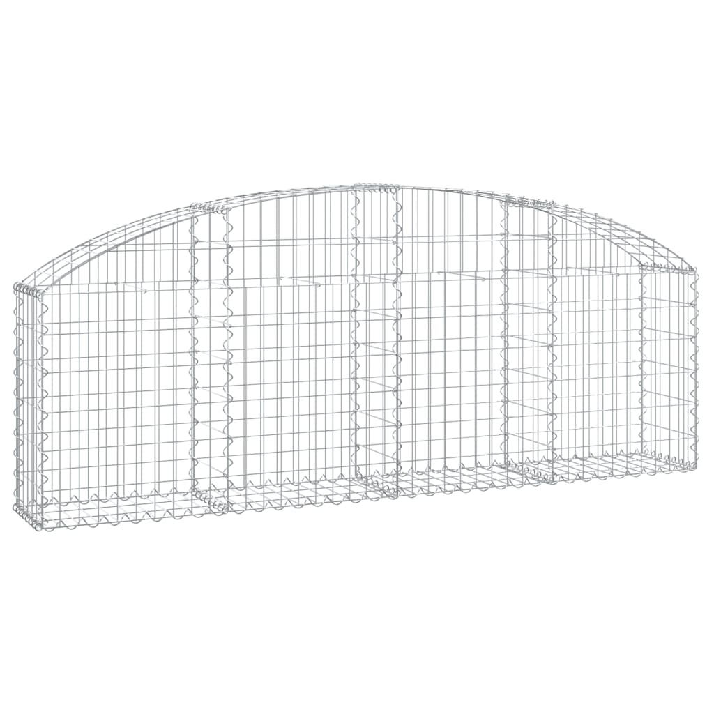 Vidaxx Gabione gewölbt 200x30x60 80 cm aus verzinktem Eisen