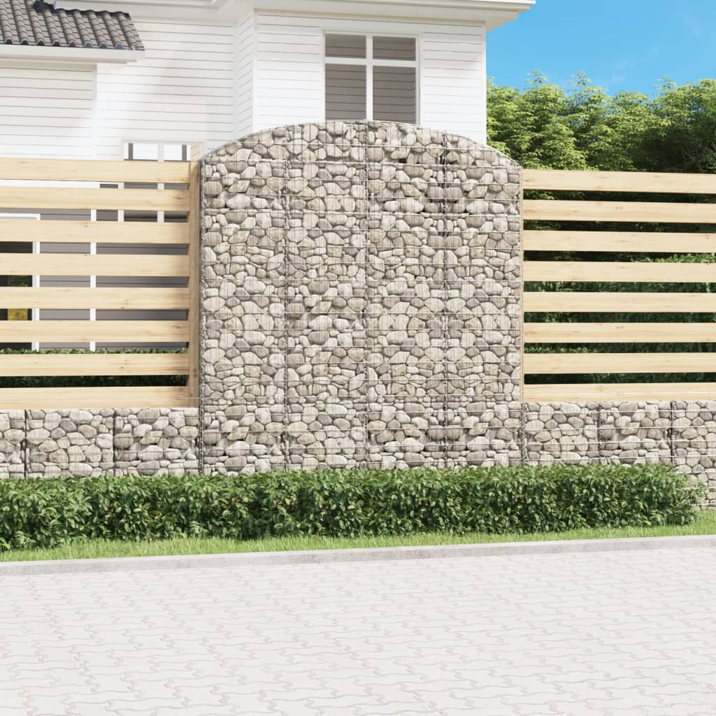 VidaXL Gabionengewölbe 200x30x220 240 cm aus verzinktem Eisen