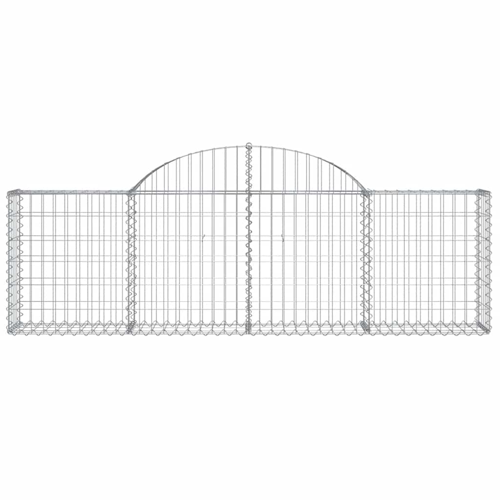 Vidaxx Gabione gewölbt 200x30x60 80 cm aus verzinktem Eisen