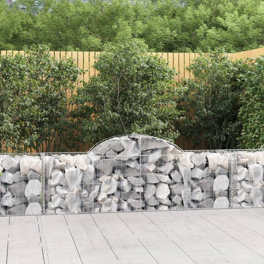 Vidaxx Gabione gewölbt 200x50x60 80 cm verzinktes Eisen