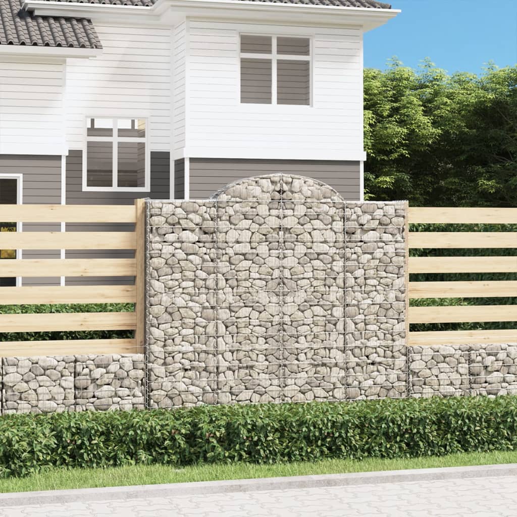 VidaXL Gabionengewölbe 200x50x180 200 cm aus verzinktem Eisen