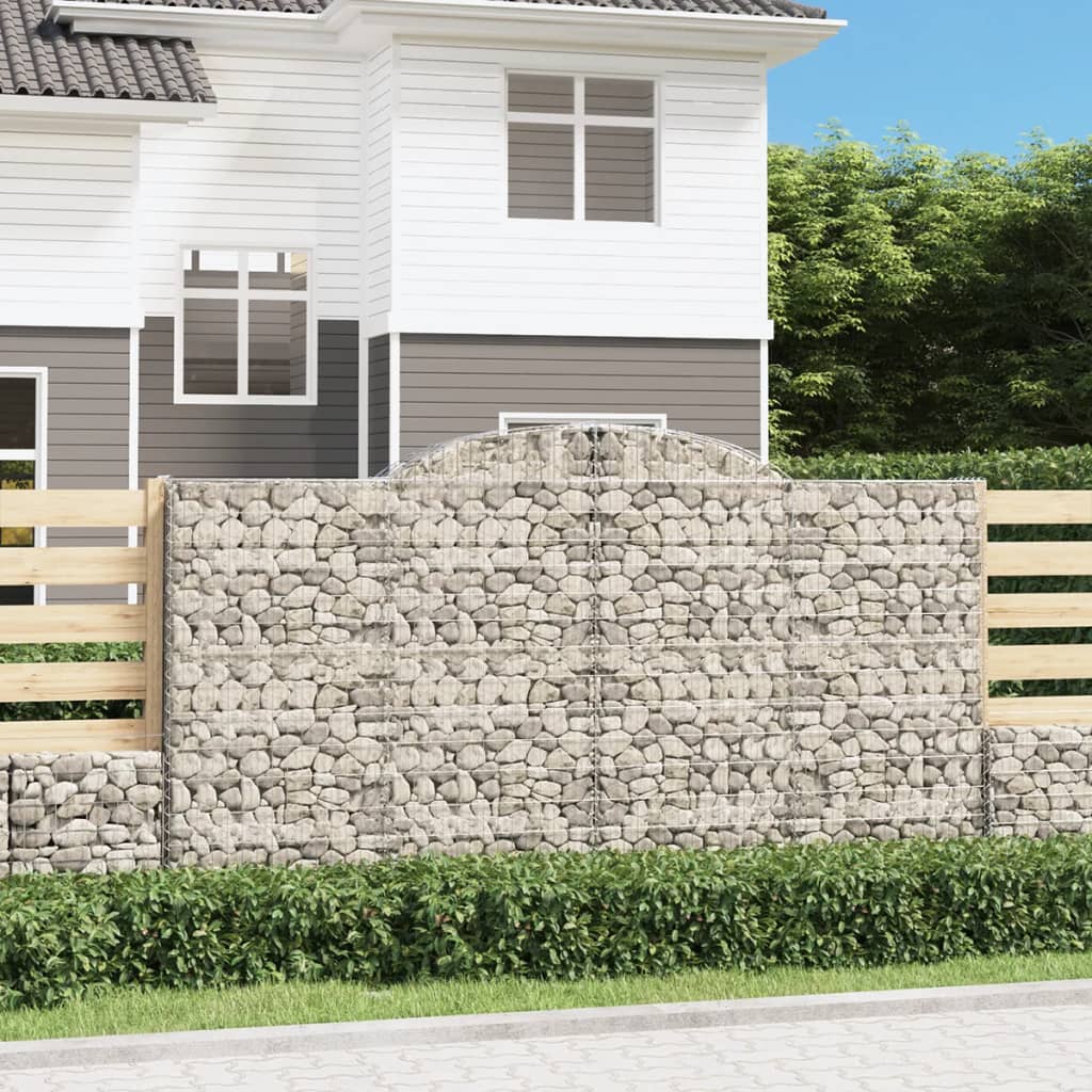 VidaXL Gabionengewölbe 300x30x160 180 cm aus verzinktem Eisen