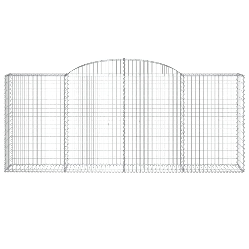 VidaXL Gabionengewölbe 300x50x120 140 cm aus verzinktem Eisen