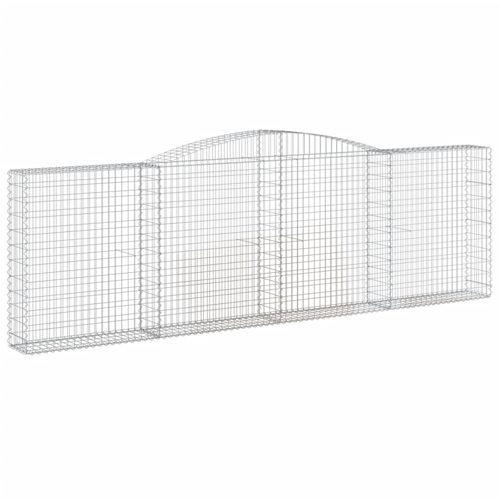 VidaXL Gabionengewölbe 400x30x120 140 cm aus verzinktem Eisen