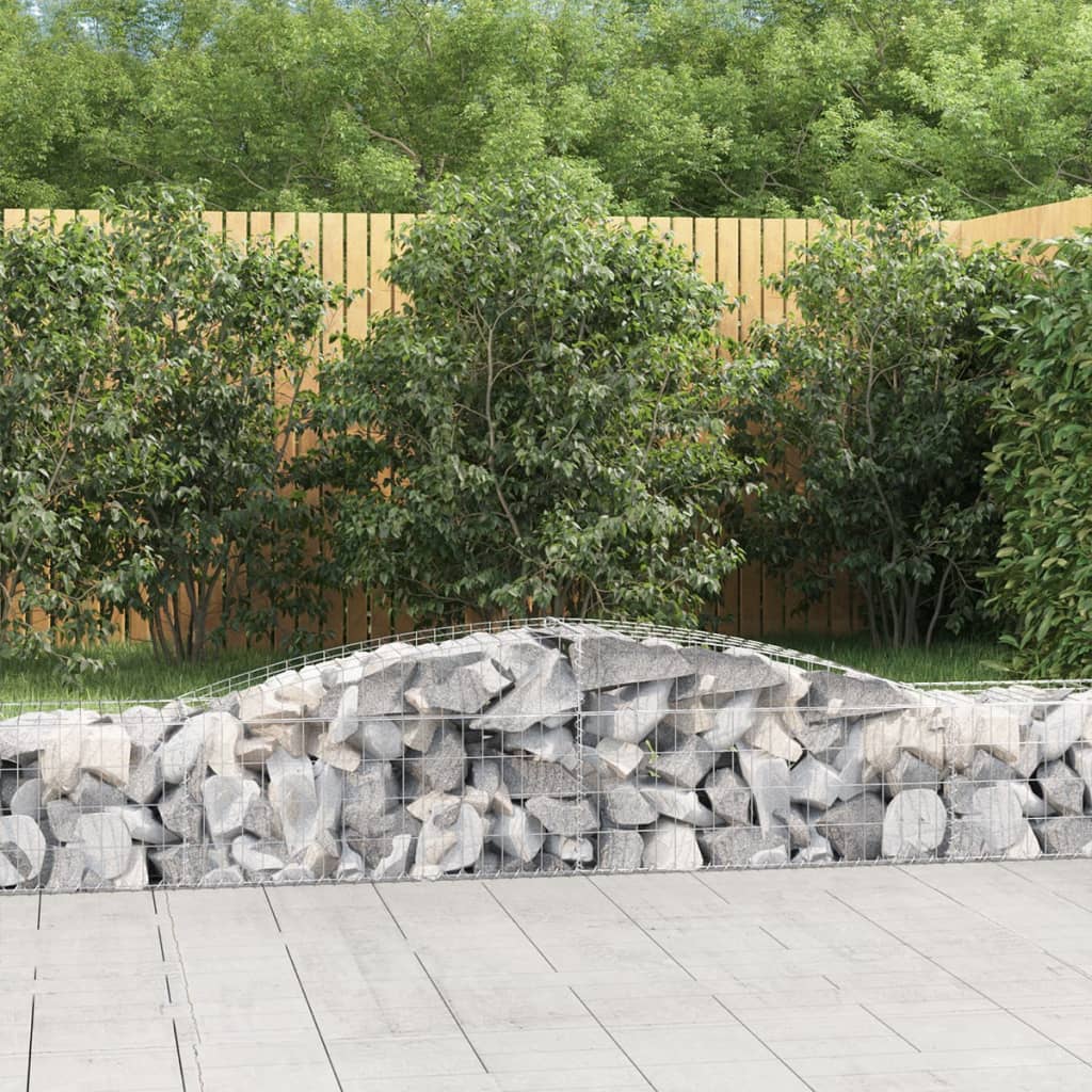 Vidaxx Gabione gewölbt 400x50x40 60 cm verzinktes Eisen
