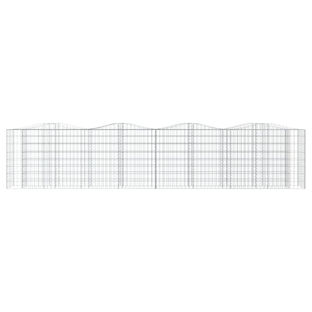 VidaXL Gabionen-Gewölbe erhöht 400x50x100 cm aus verzinktem Eisen