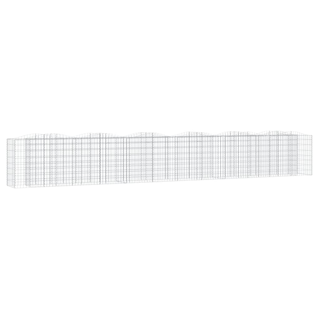 VidaXL Gabionen-Gewölbe, erhöht, 600 x 50 x 100 cm, verzinktes Eisen