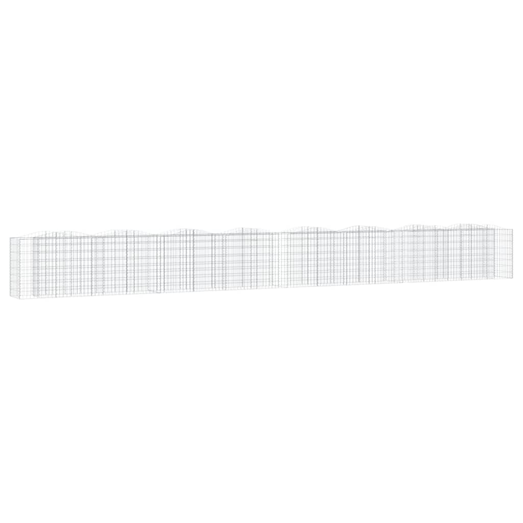 VidaXL Gabionen-Gewölbe erhöht 800x50x100 cm aus verzinktem Eisen