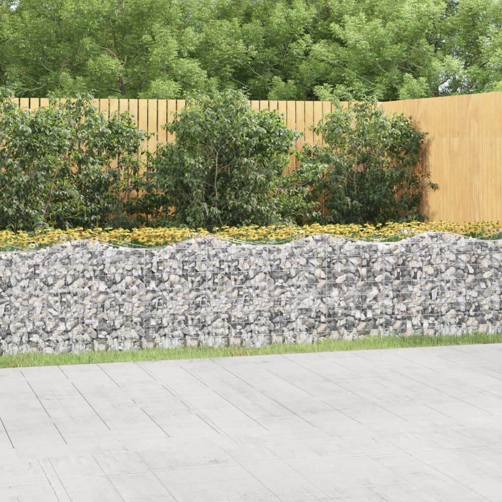 VidaXL Gabionen-Gewölbe erhöht 800x50x100 cm aus verzinktem Eisen