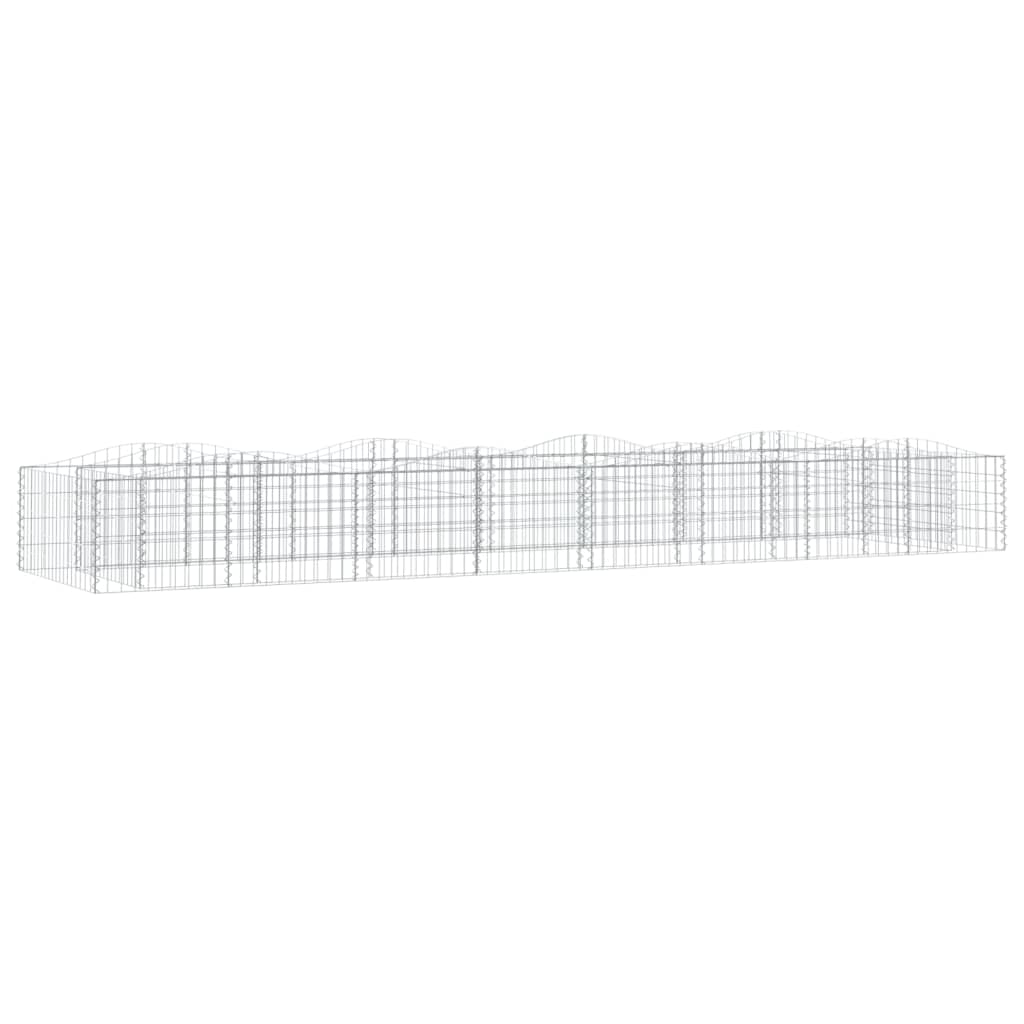 VidaXL Gabionen-Gewölbe, erhöht, 600 x 100 x 50 cm, verzinktes Eisen
