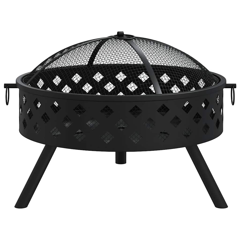 VidaXL Feuerstelle mit Schürhaken XXL 58 cm Stahl