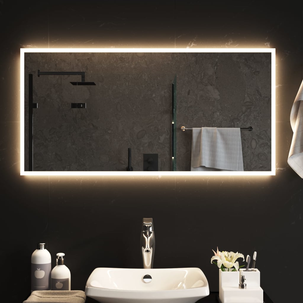 VidaXL Badezimmerspiegel LED 50x100 cm