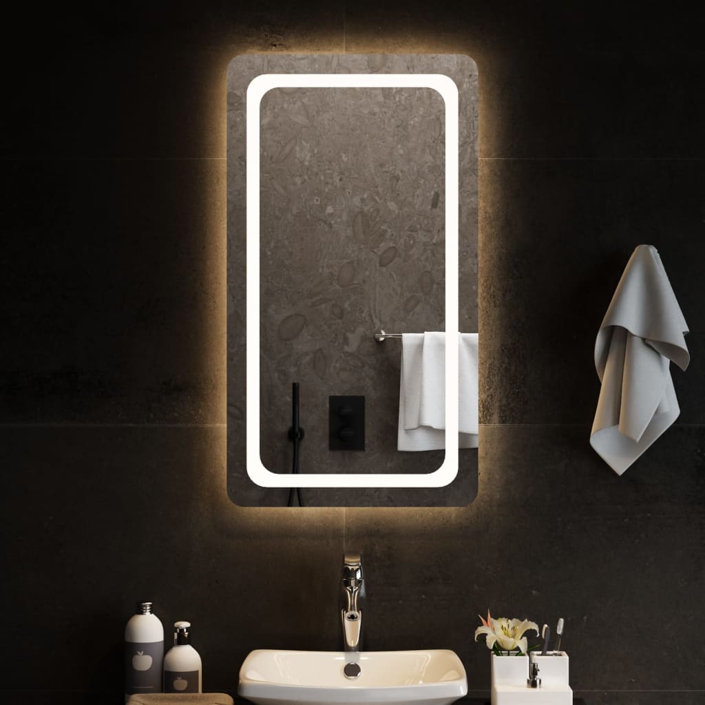 Vidaxl badkamerspiegel led 50x90 cm