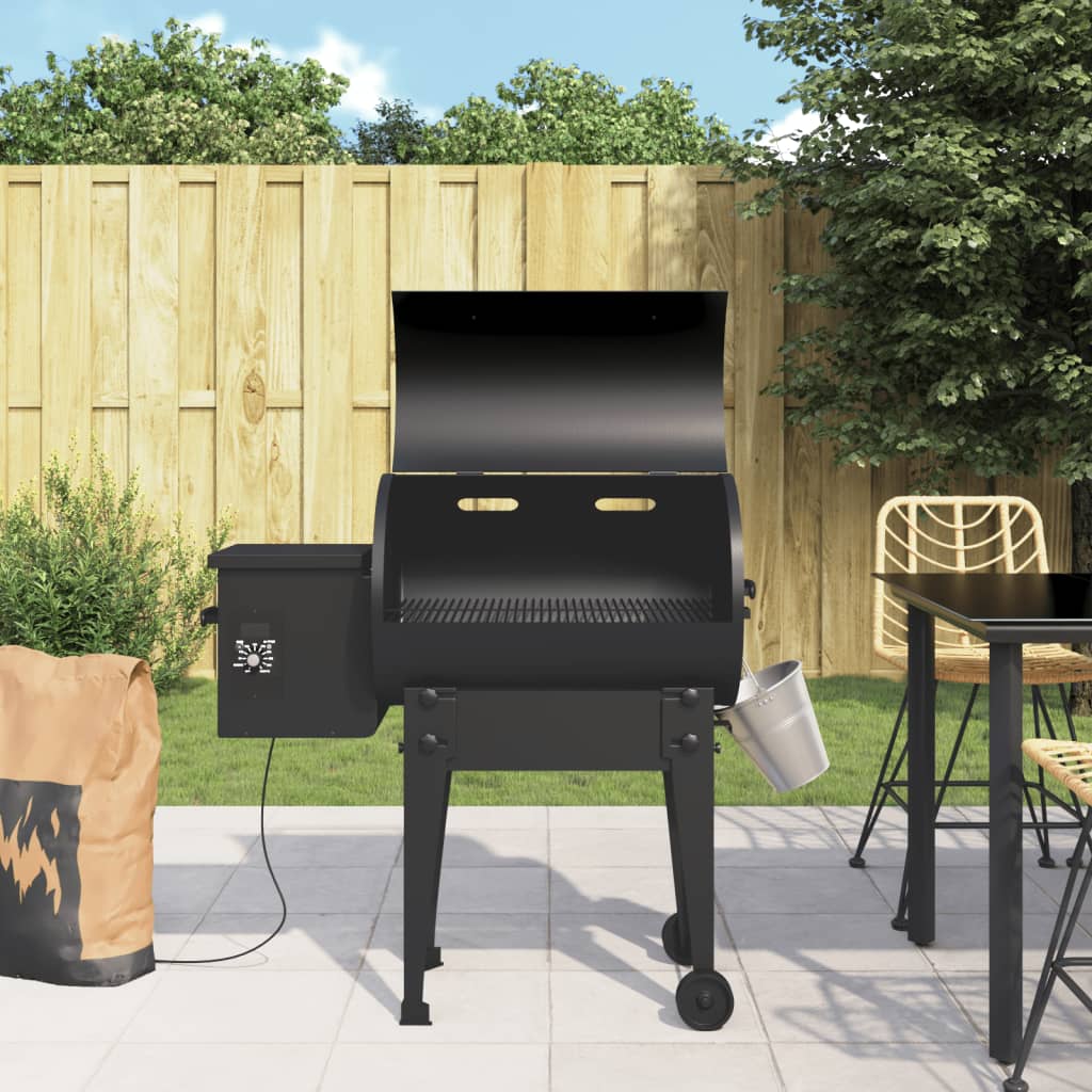 Vidaxl Pelletgrill 94 cm Eisen schwarz