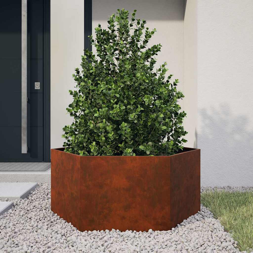 Vidaxx Pflanzgefäß rostig 90x90x45 cm Cortenstahl