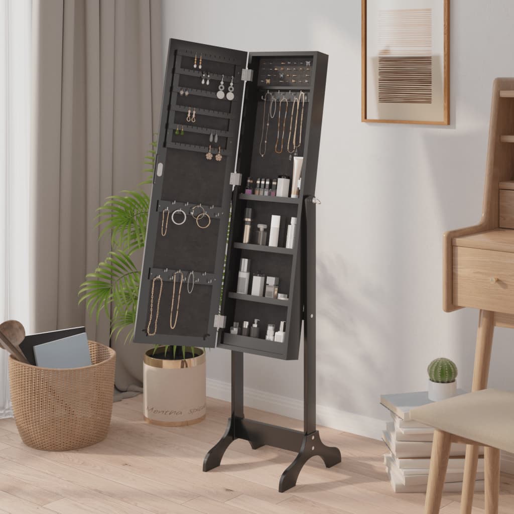 Vidaxx Spiegel freistehend 34x37x146 cm schwarz