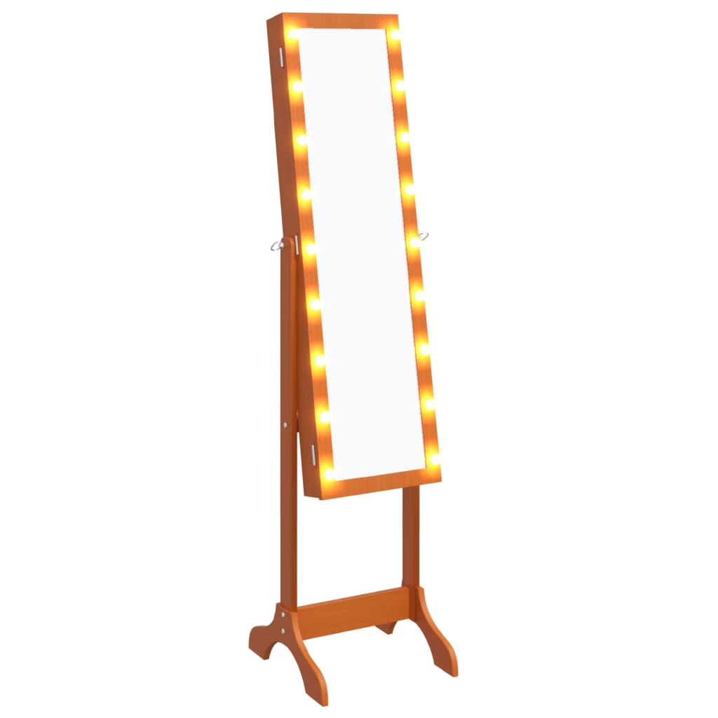 Vidaxx freistehender Spiegel mit LEDs 34x37x146 cm