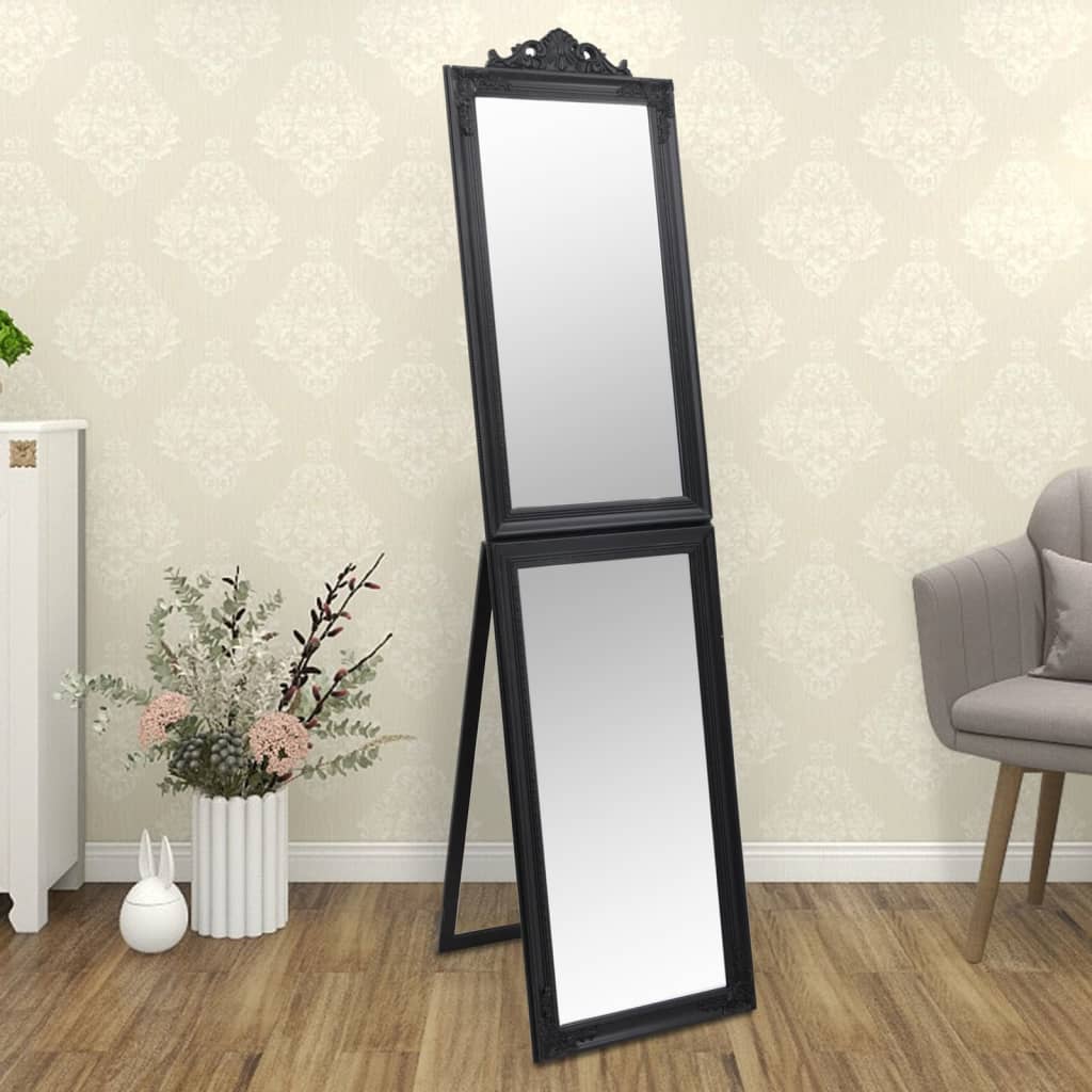 Vidaxx Spiegel freistehend 50x200 cm schwarz