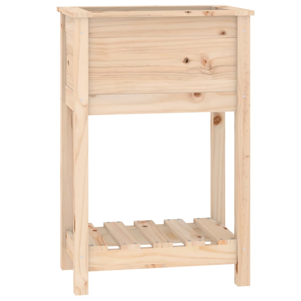 Vidaxx Pflanzgefäß mit Ablage 54x34,5x81 cm massives Kiefernholz