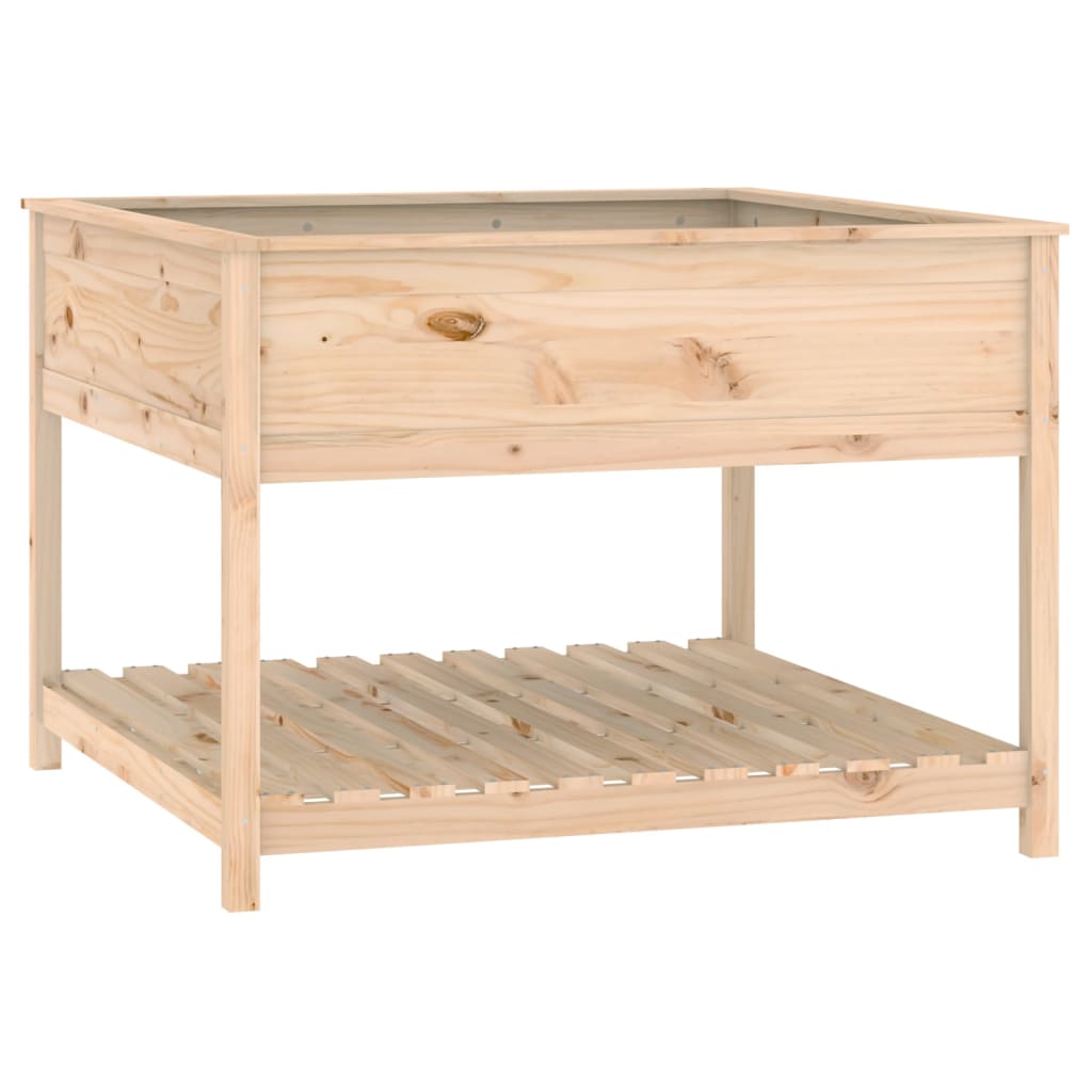 Vidaxx Pflanzgefäß mit Ablage 111,5x111,5x81 cm massives Kiefernholz