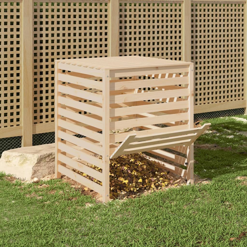 Vidaxx Kompostbehälter 82,5x82,5x99,5 cm massives Kiefernholz