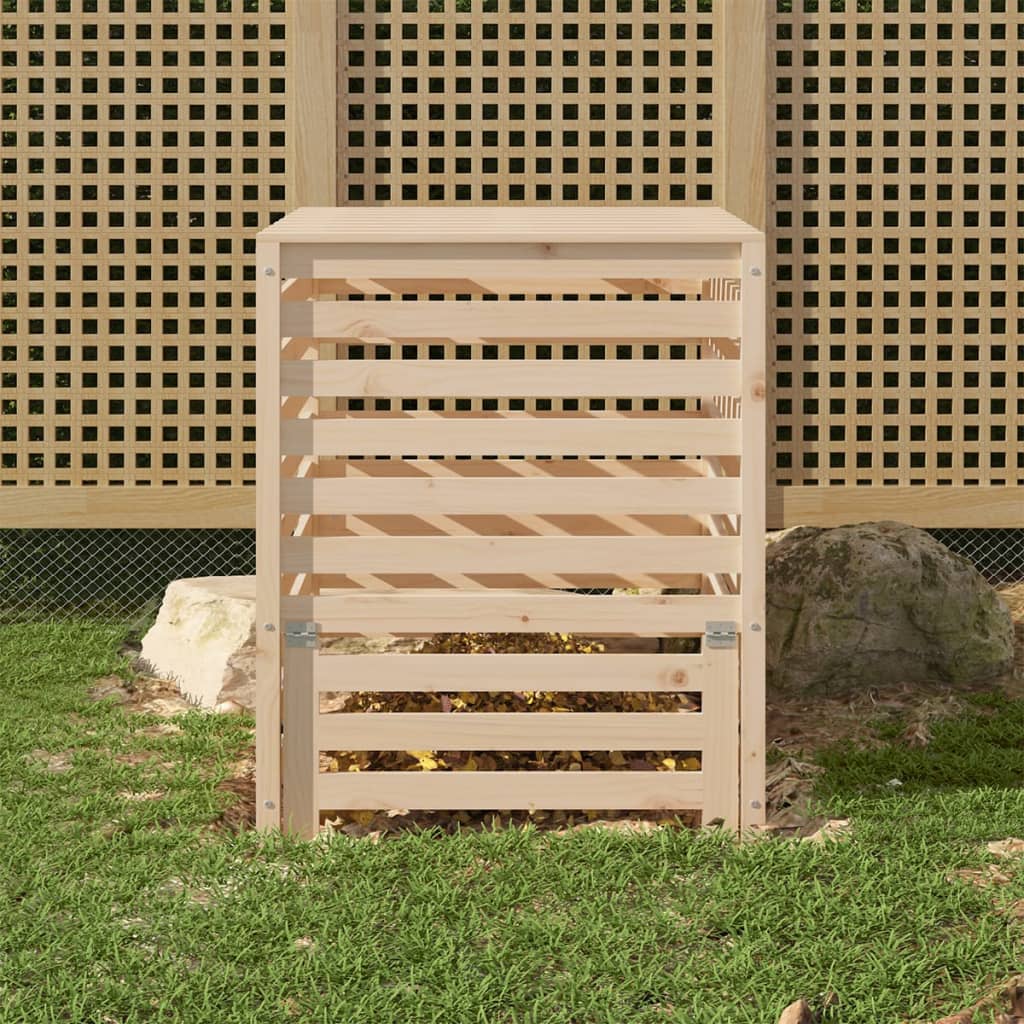 Vidaxx Kompostbehälter 82,5x82,5x99,5 cm massives Kiefernholz