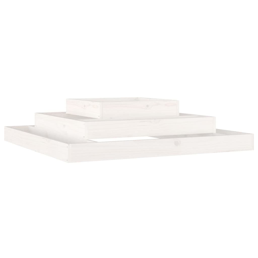 Vidaxx Pflanzgefäß 110x110x27 cm massives Kiefernholz weiß