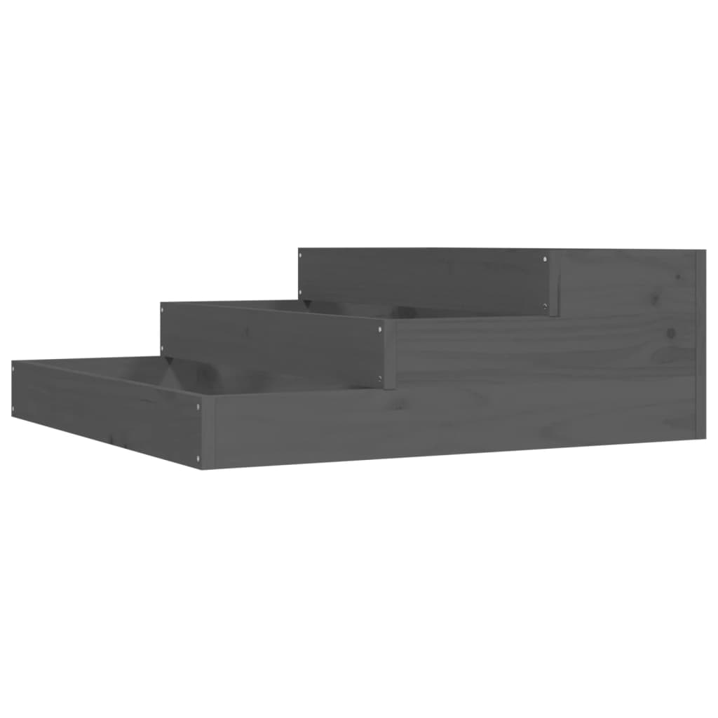 Vidaxx Pflanzgefäß 78x78x27 cm massives Kiefernholz grau
