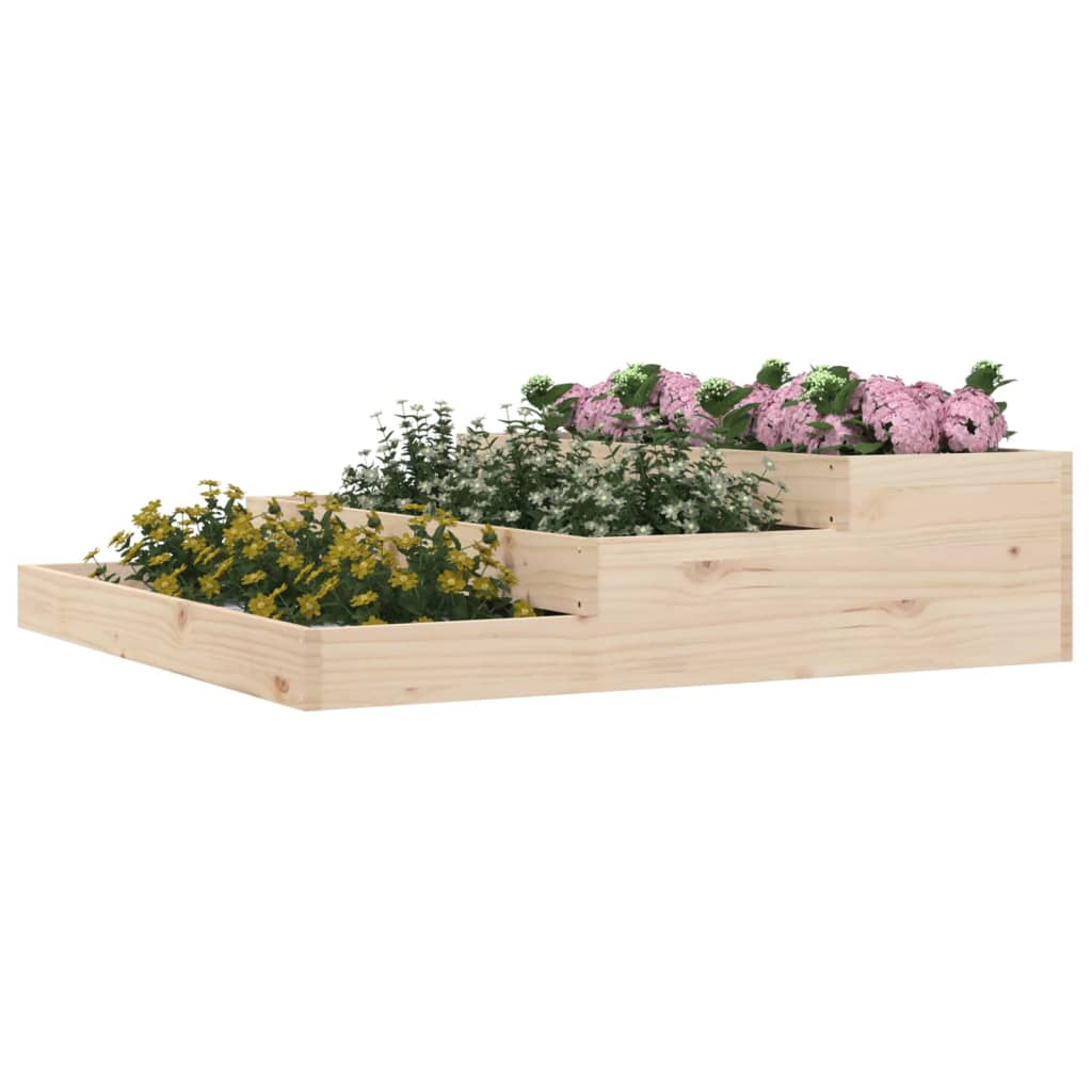 Vidaxx Pflanzgefäß 107x107x27 cm aus massivem Kiefernholz