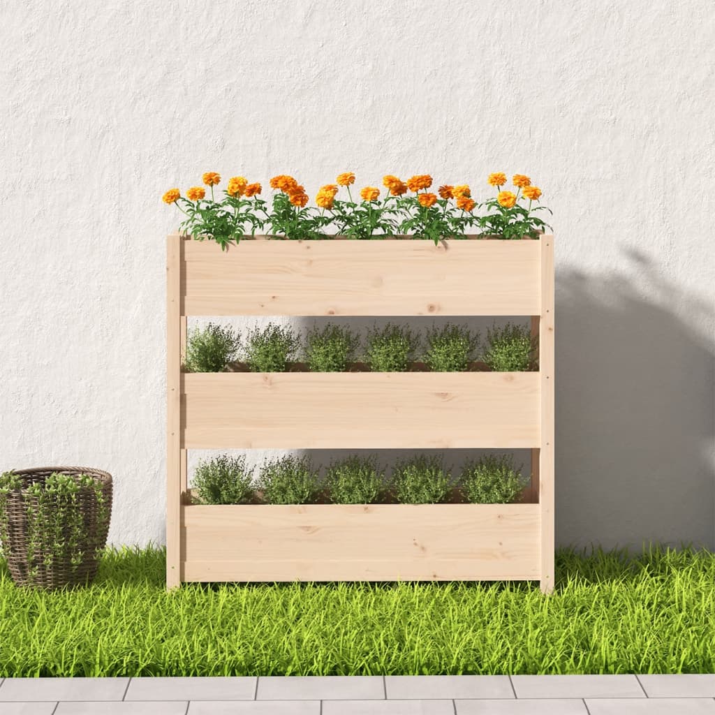 Vidaxx Pflanzgefäß 112x25x104,5 cm massives Kiefernholz
