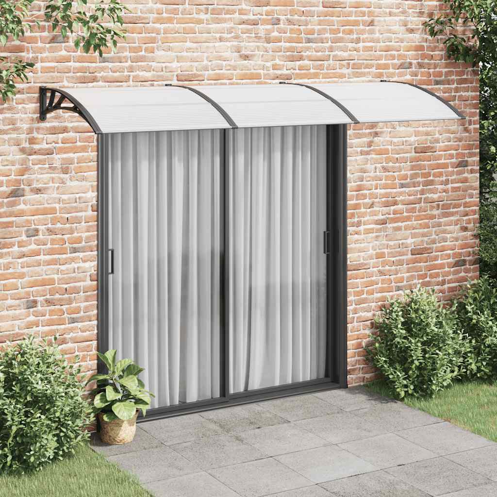 Vidaxx Türvordach 300x100 cm Polycarbonat schwarz