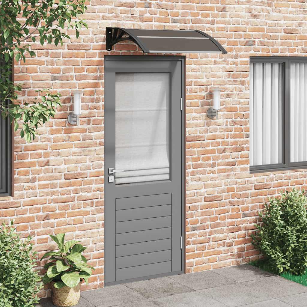 Vidaxx Türvordach schwarz 80x75 cm Polycarbonat