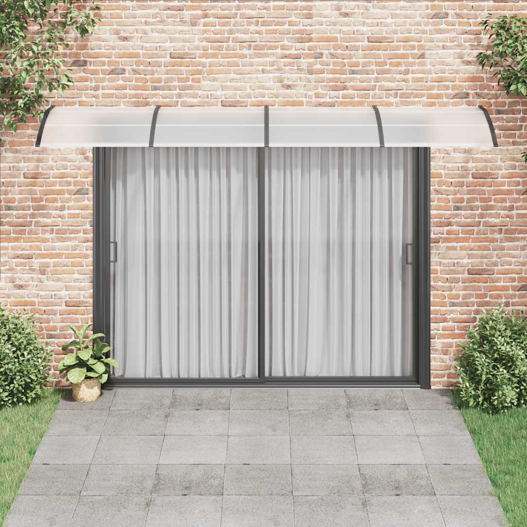 Vidaxx Türvordach 400x75 cm Polycarbonat schwarz und transparent