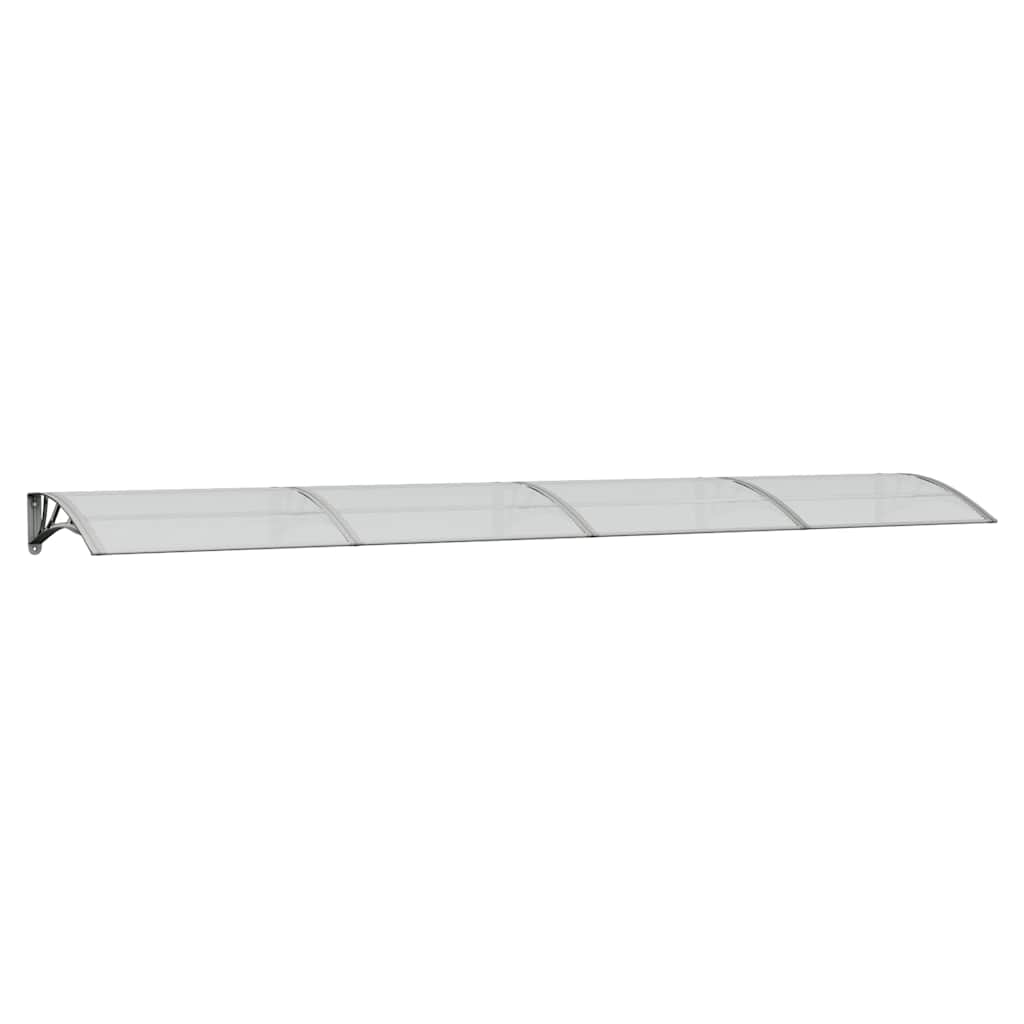 Vidaxx Türvordach 400x75 cm Polycarbonat grau und transparent