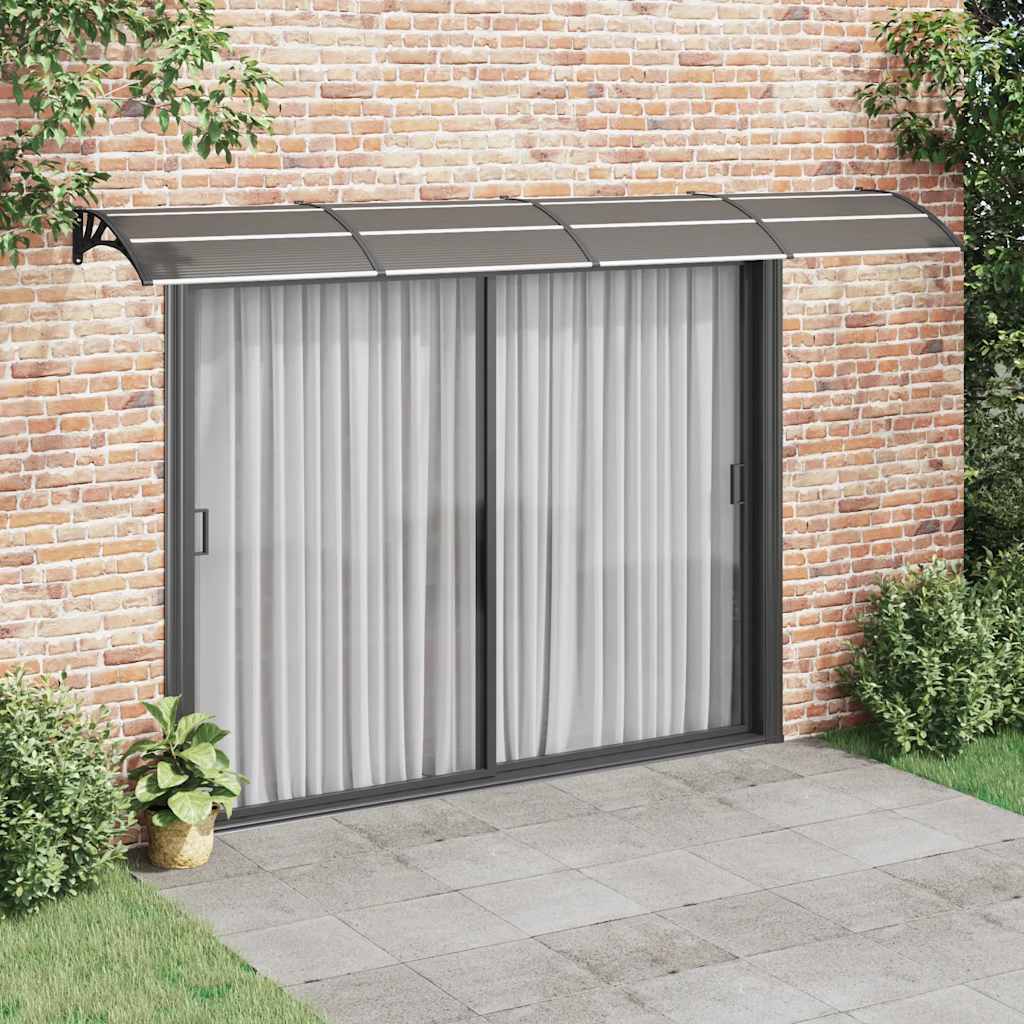 Vidaxx Türvordach 400x75 cm Polycarbonat schwarz