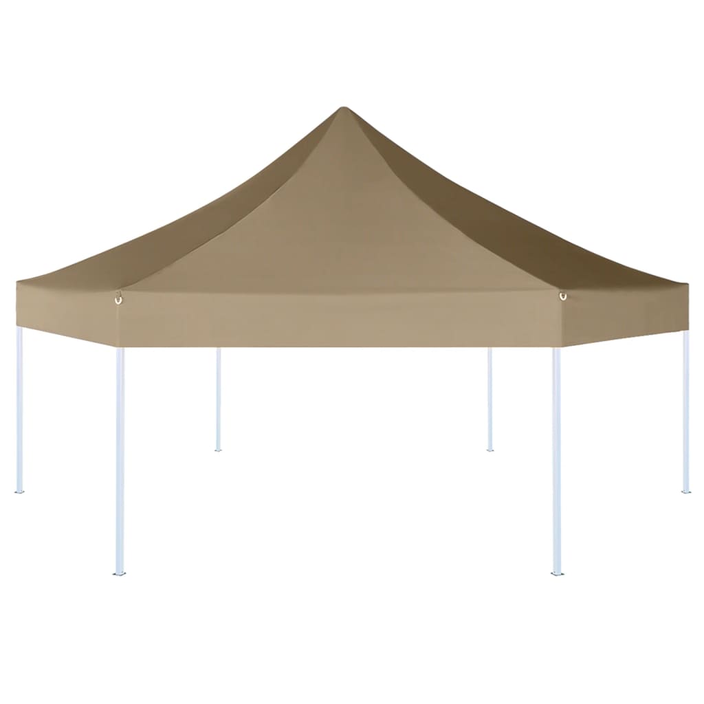 Vidaxx faltbares Partyzelt sechseckig 3,6x3,1 m taupe 220 g m²