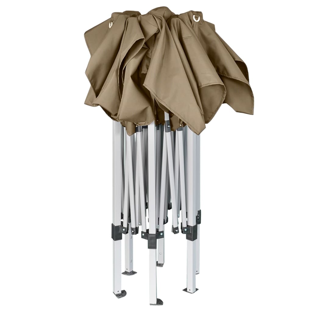Vidaxx faltbares Partyzelt sechseckig 3,6x3,1 m taupe 220 g m²
