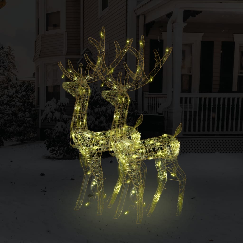 VidaXL Weihnachtsdekoration Rentier 2 Stk. 120 cm Acryl warmweiß