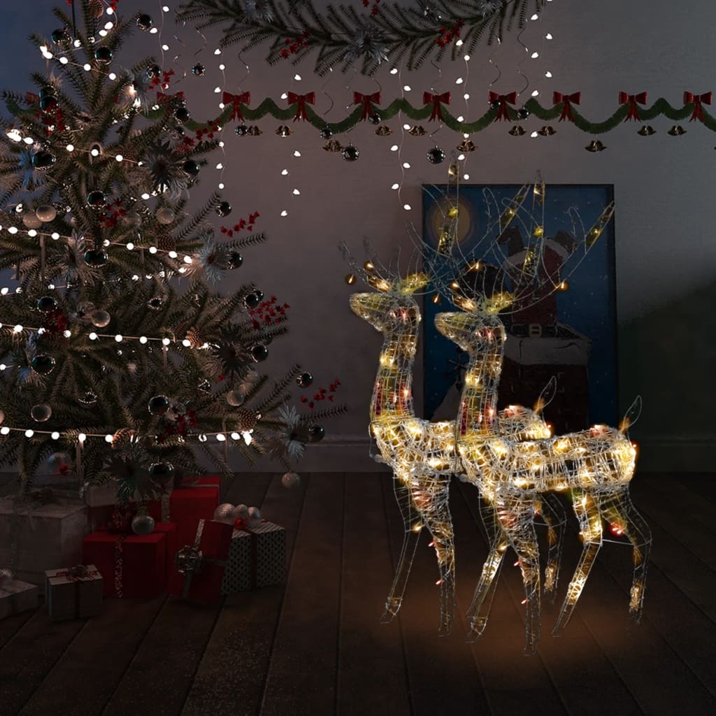 VidaXL Weihnachtsdekoration Rentier 2 Stück Mehrfarbig 120 cm Acryl