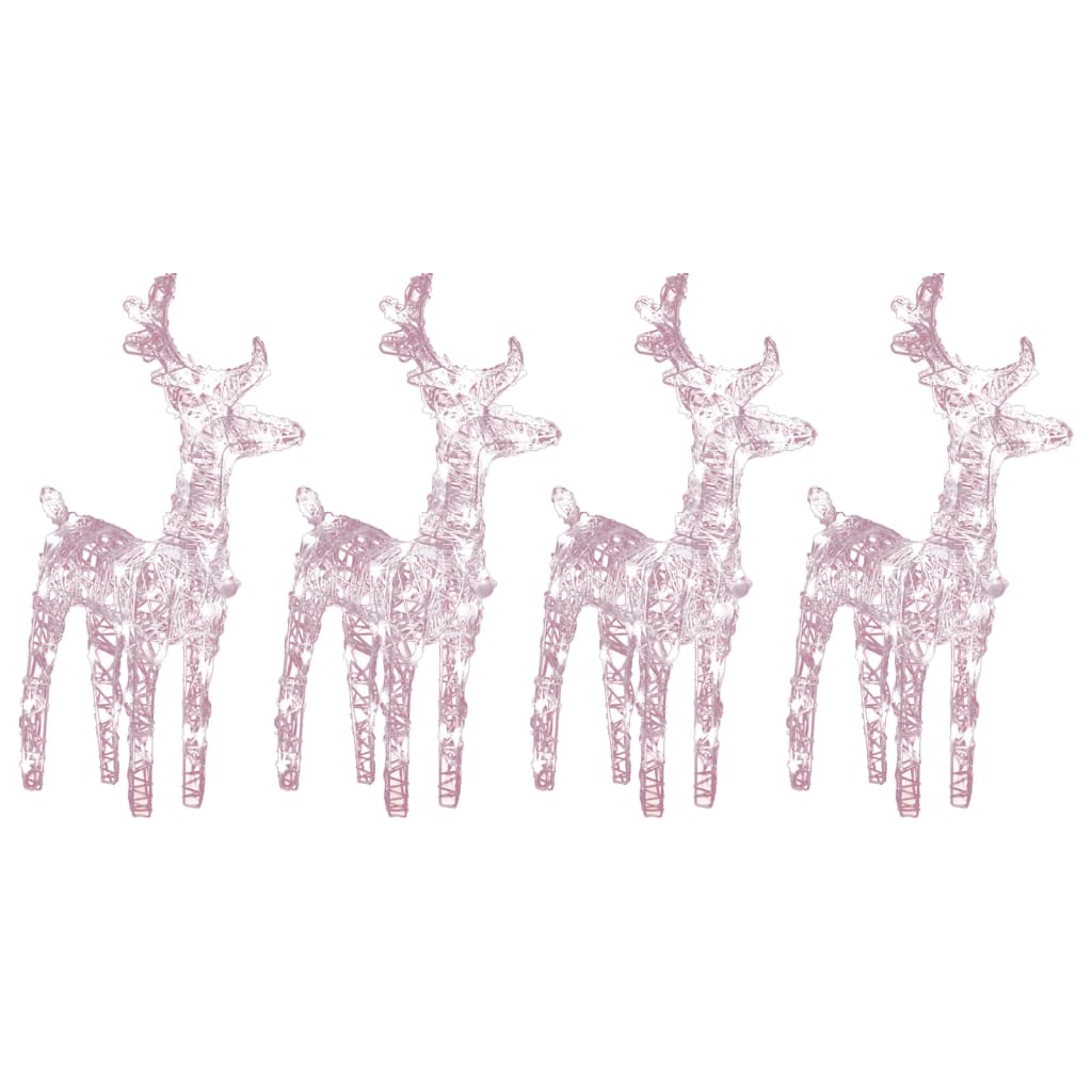 VidaXL Weihnachtsrentier 4 Stk. 160 LEDs Acryl warmweiß