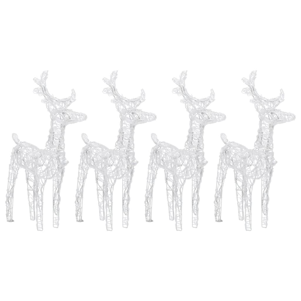 VidaXL Weihnachtsrentier 4 Stk. 160 LEDs Acryl kaltweiß