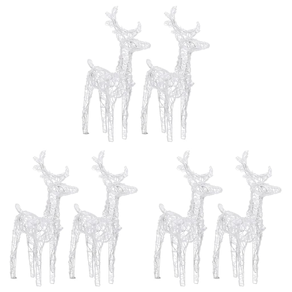 VidaXL Weihnachtsrentier 6 Stk. 240 LEDs Acryl Blau