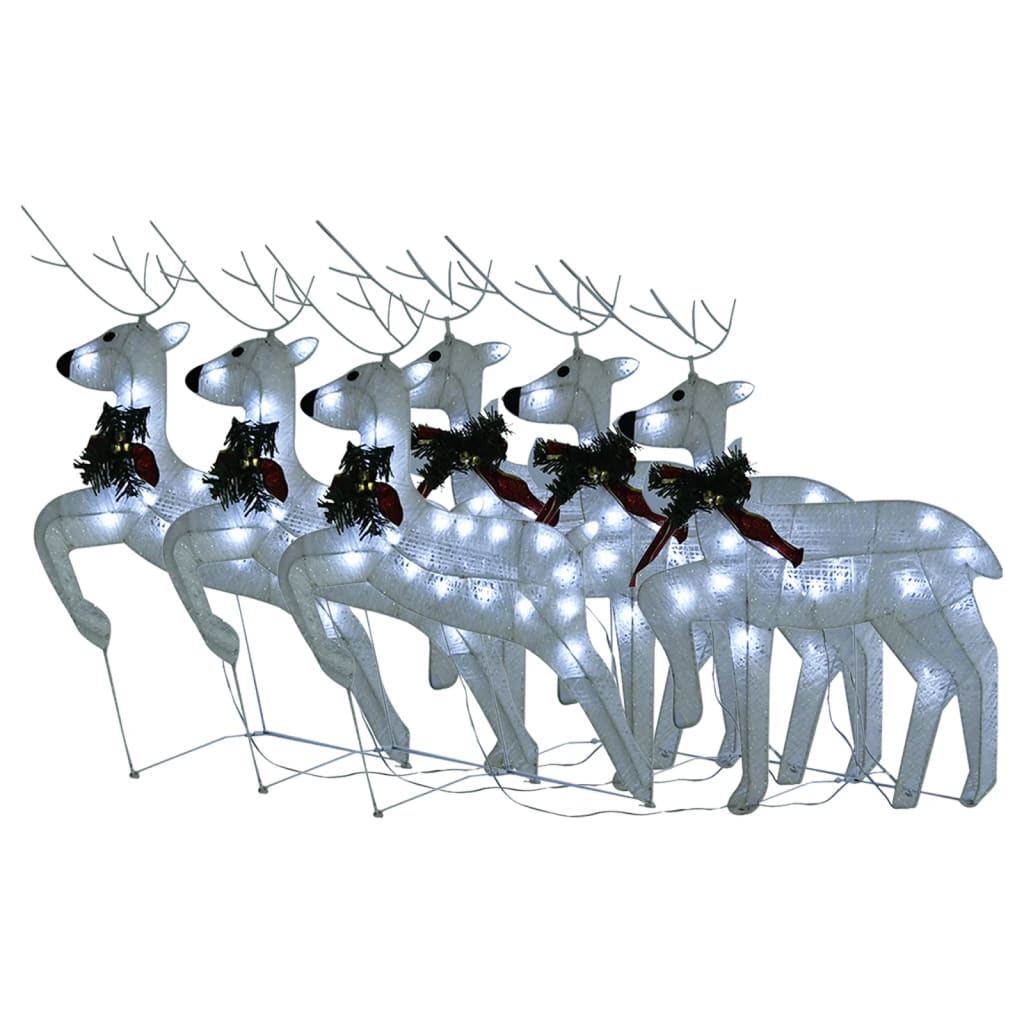 VidaXL Weihnachtsrentier 6 Stk. 120 LEDs weiß