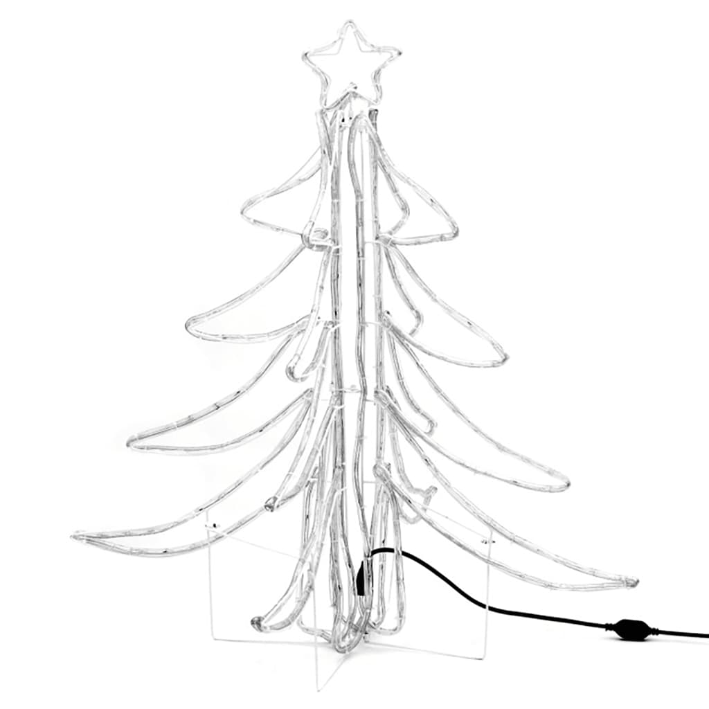VidaXL Weihnachtsfigurenbaum 2 Stk. faltbar mit LEDs 87x87x93 cm warmweiß