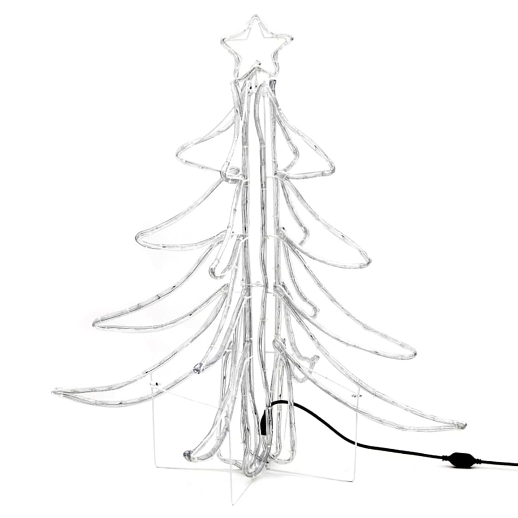 VidaXL Weihnachtsfigurenbaum 3 Stk. faltbar mit LEDs 87x87x93 cm warmweiß