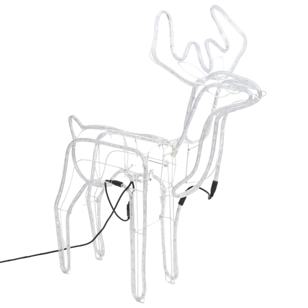 VidaXL Weihnachtsfigur Rentier mit beweglichem Kopf 3 Stück Warmweiß