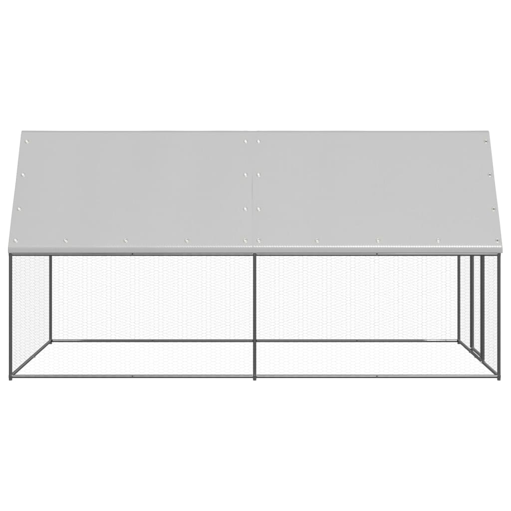 VidaXL Außenstall für Hühner 2x4x2 m aus verzinktem Stahl