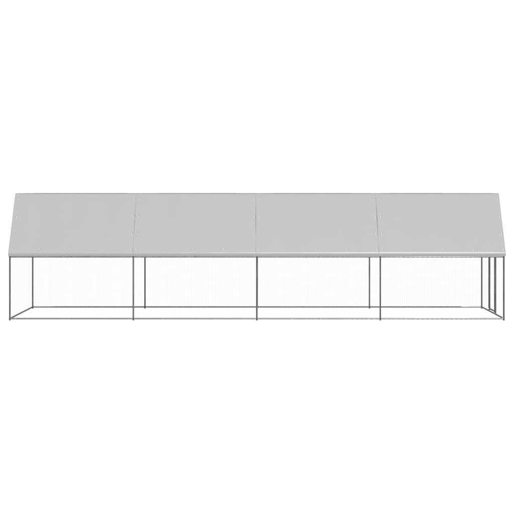 VidaXL Außenstall für Hühner 2x8x2 m aus verzinktem Stahl