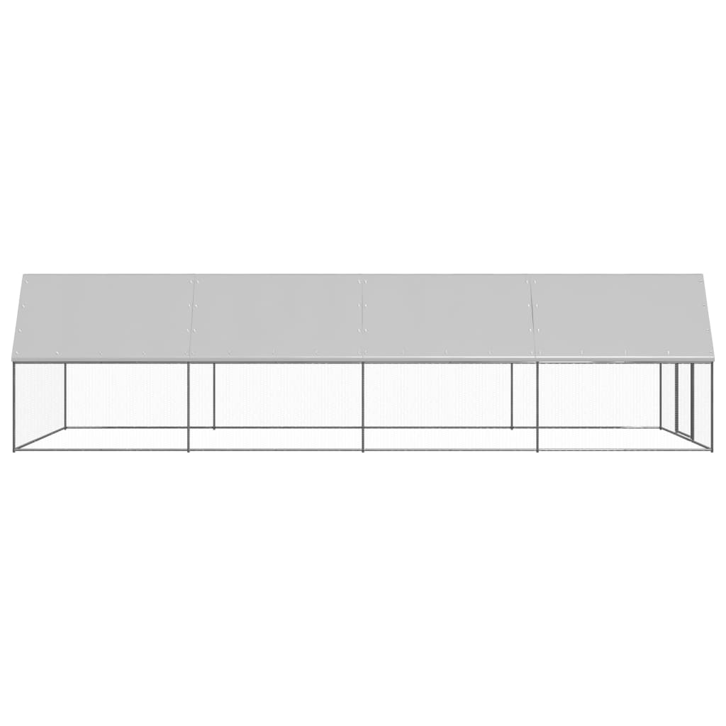 VidaXL Außenstall für Hühner 3x8x2 m aus verzinktem Stahl