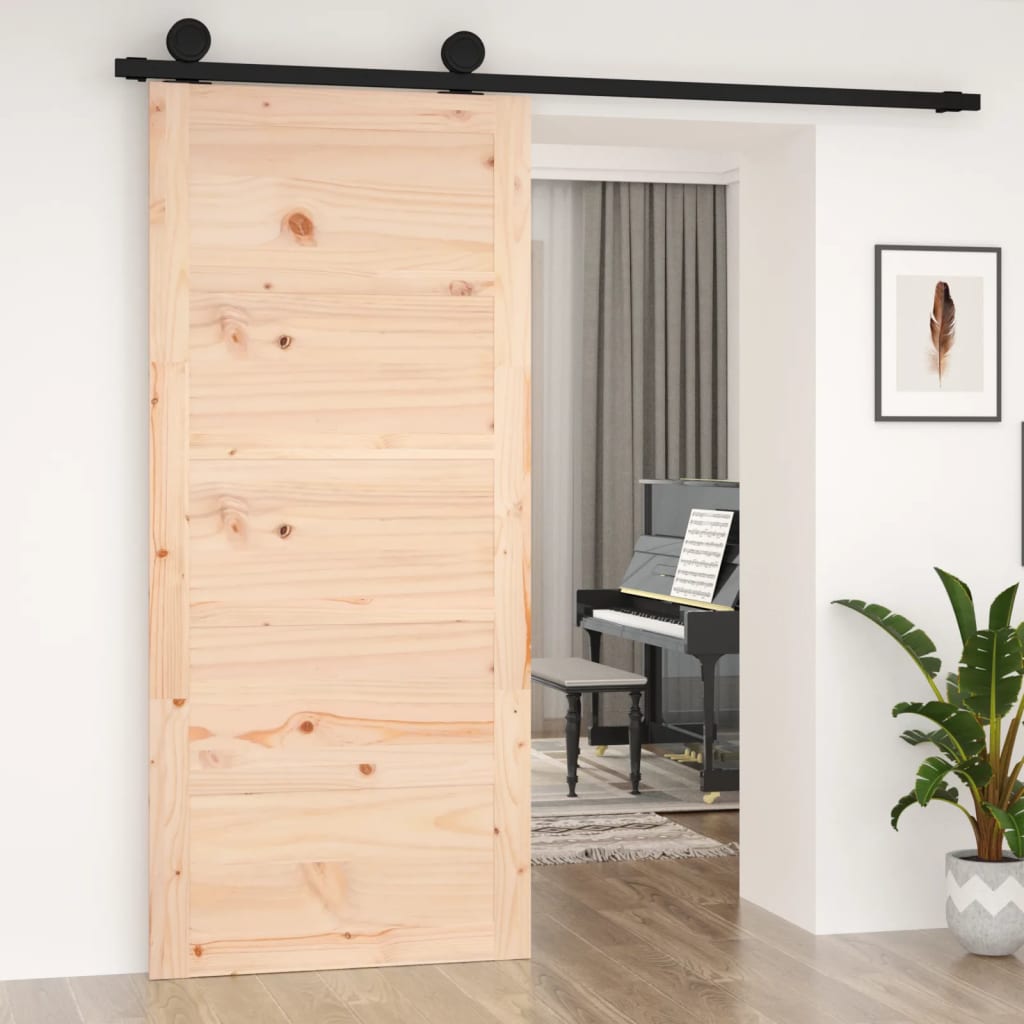 VidaXL Schiebetür 90x1,8x204,5 cm massives Kiefernholz